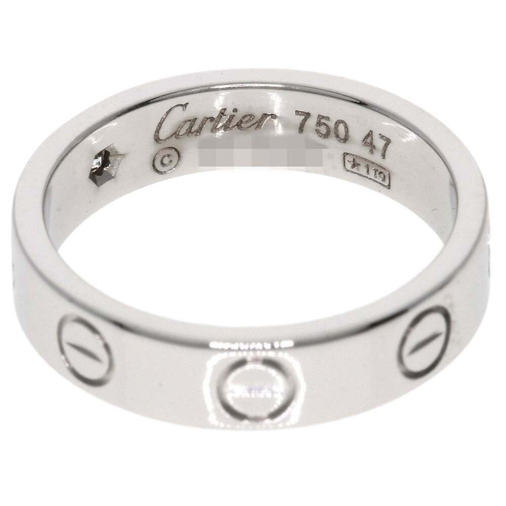 CARTIER 18k Silver Diamond Love Ring #47 - Picture 4 of 8